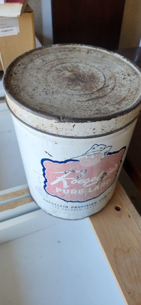 Tin Old CAN This Is A CAN WHERE PURE lard Give Me A BEST OFFER