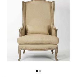 PRICE REDUCED** Perigold French High back Linen Chair
