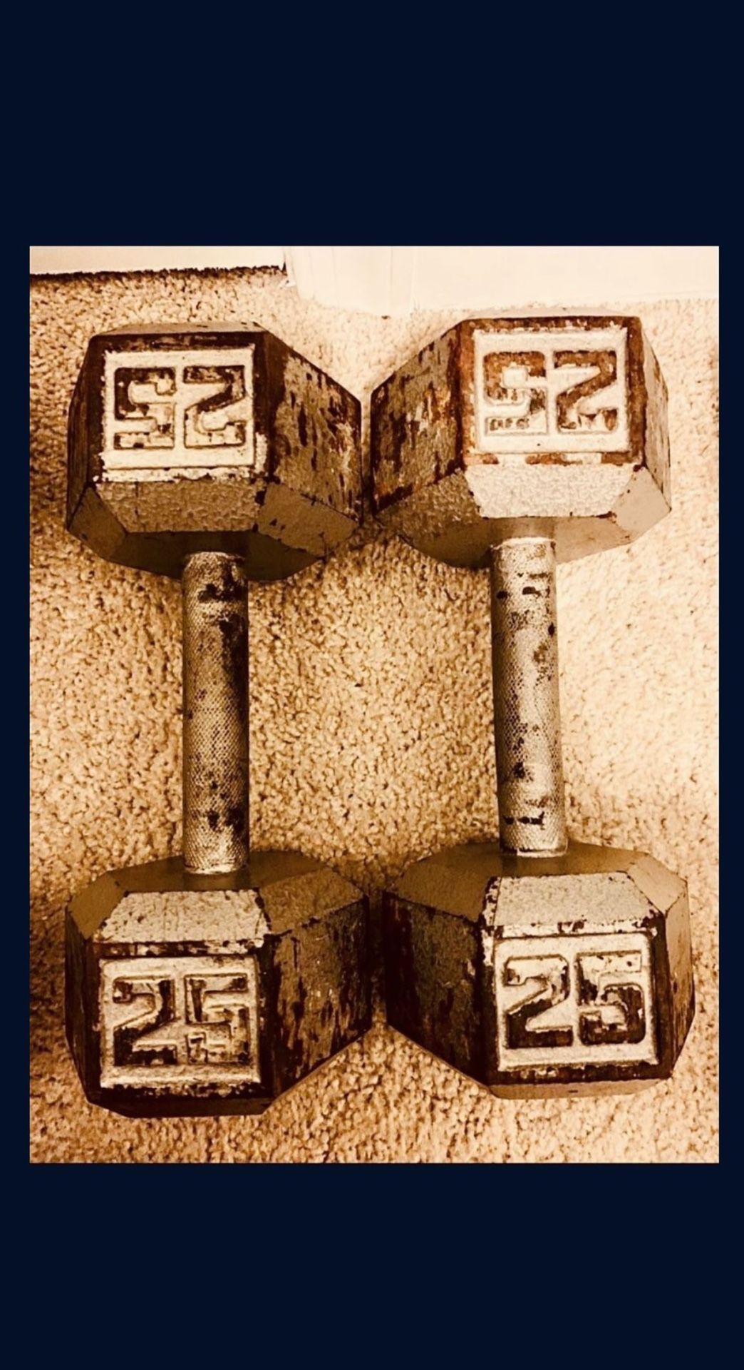 25 Pound Weights Dumbbells Pair