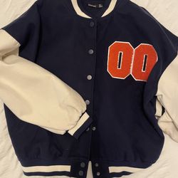 Boohoo oversized letterman jacket