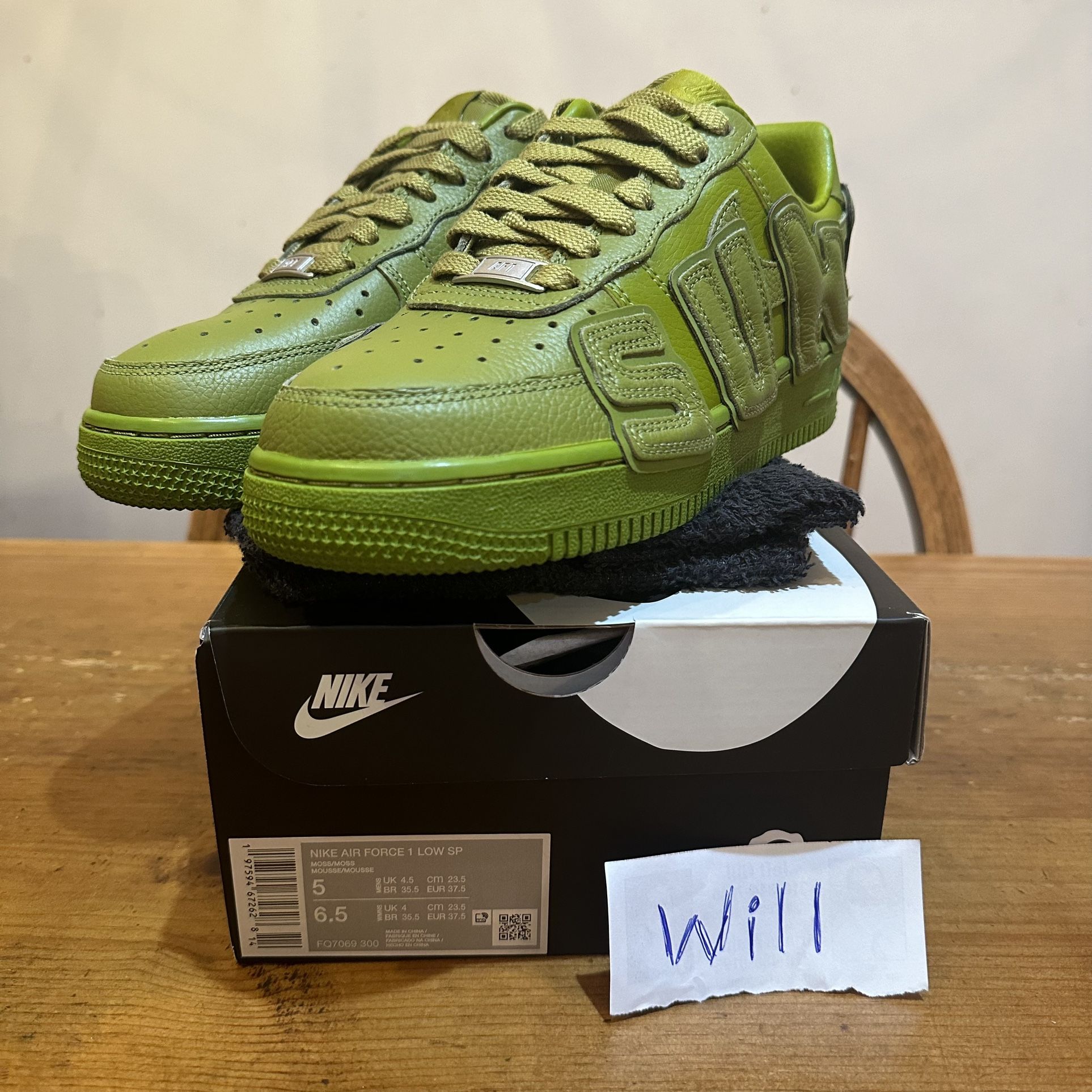 CPFM X NIKE AIR FORCE 1 MOSS GREEN SIZE 5M/6.5W BRAND NEW CACTUS PLANT FLEA MARKET