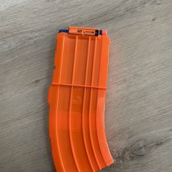 Nerf N Strike Elite 10 Round Magazine Ammo Dart Curved Cartridge Clip Orange 