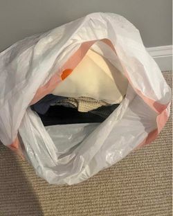 Trash bag of clothing