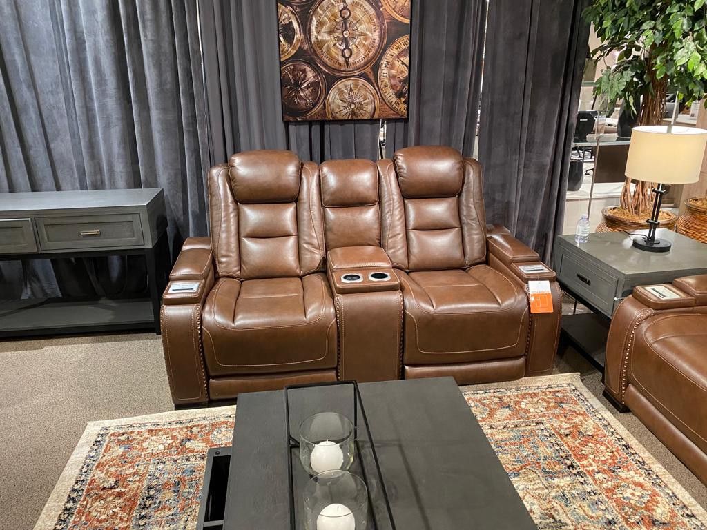 The Man-Den Gray Power Reclining Sofa And Loveseat$10 Down Payment And Financing Available