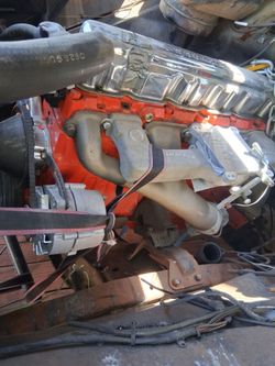 1965 chevy Inline 6 split and holly carburetor.