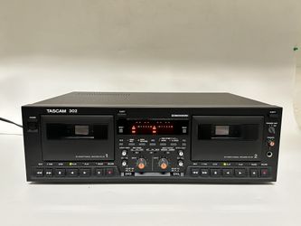 Tascam 302 Professional Double Cassette Deck ~ Partially Works / AS-IS