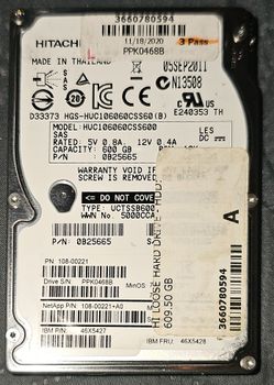 Hitachi HUC106060CSS600 600 GB,Internal,10000 RPM,2.5" (0B23909) Hard Drive