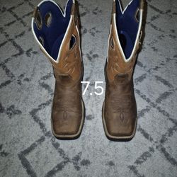 TONY LAMA WATERPROOF COMPOSITE SQUARE STEEL TOE PULL-UP BOOTS 