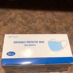 3 ply disposable protective Face Mask 50 pack RETAIL/WHOLESALE $2