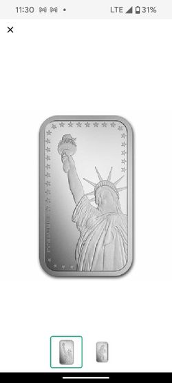 1 oz .999 Fine Silver Bar "Statue Of Liberty"