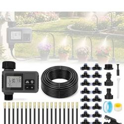 Drip Irrigation Kit with Timer – 66FT System - NEW