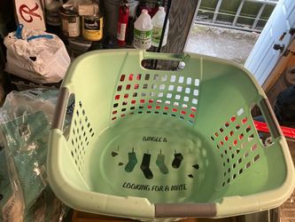 Green Plastic Laundry Basket