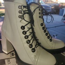 Ankle White Boots