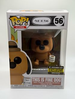 Funko Pop This Is Fine Dog #56 EE Exclusive UNOPENED