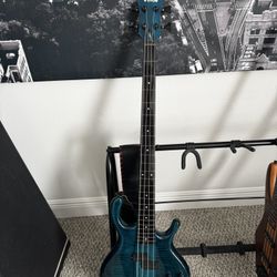 Vintage 1992 Pedulla USA custom Signature buzz PJ fretless Teal Turquoise Bass Guitar 