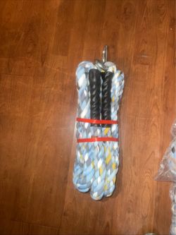 16’ Gym Climbing Rope With 1.5” Diameter Rope W/Hook - New