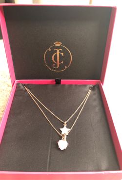 Juicy Couture rose gold layered necklace