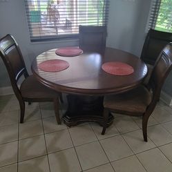Dining Set 4 Chairs All Wood