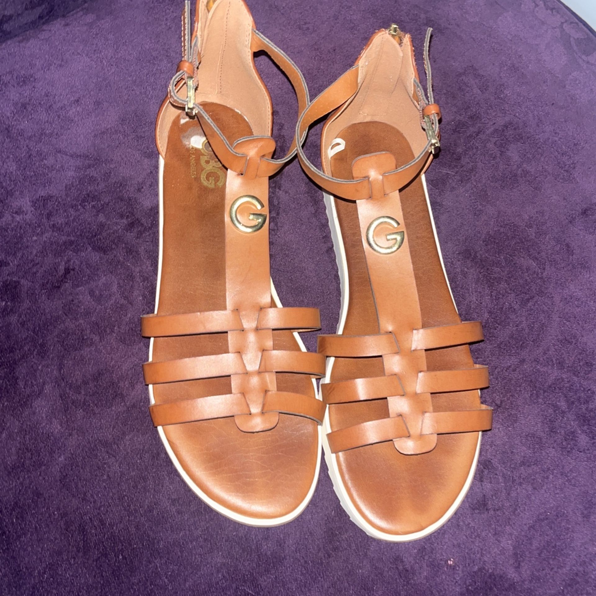 Gladiator Sandals By Guess Size 10 Brown