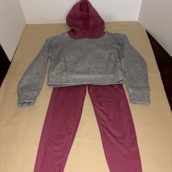 HIND GIRLS STRETCH PANDS and HOODIE 2pc. SET TODDLER SIZE 4t (Used Like New)