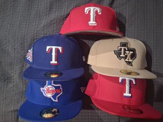 Texas Rangers New Era Fitted Hats  7 3/4 $25 each  Or 2 for $45