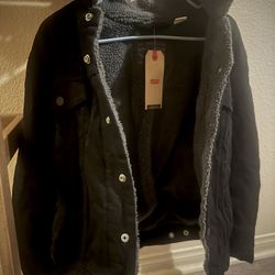 New Levi's Denim Jacket (Blk/Gry) (XS)