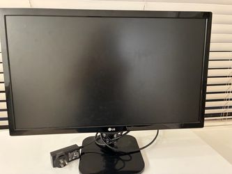 LG Black Flat Screen Monitor with Stand