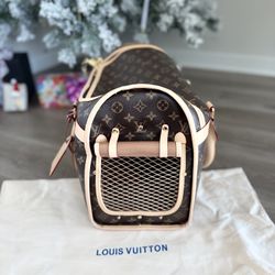 Monogram pet carrier 