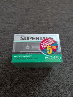 5 Realistic Supertape HD-90  Type II Ultra High Fidelity Cassette Tapes Sealed
