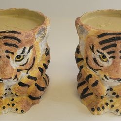 2 Unique Tiger Cub Candle Holders (1 Pair)