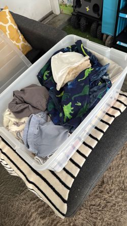Bin of Baby Clothes - Boy