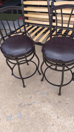 Two metal chairs