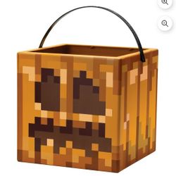 BRAND NEW. Minecraft Jack O' Lantern Treat Pail