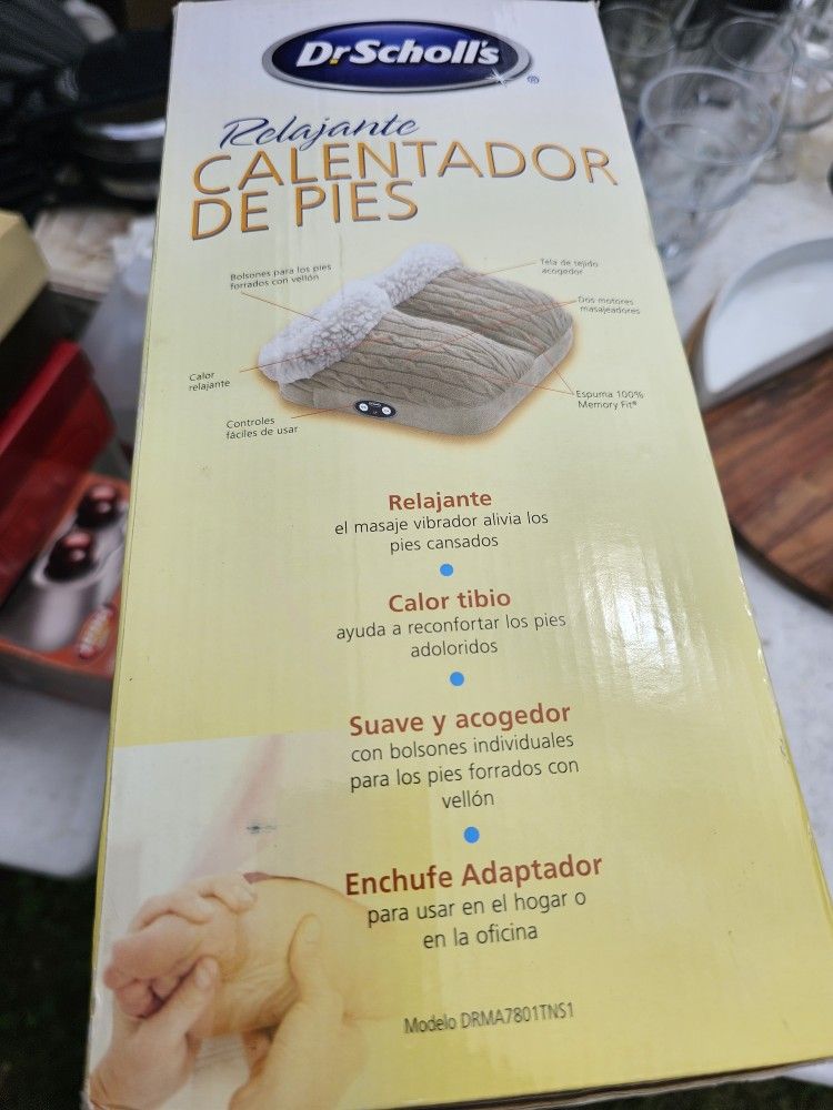 Dr Scholl's Soothing Massaging Foot Warmer With Heat & Vibration Massage,  LIKE NEW 