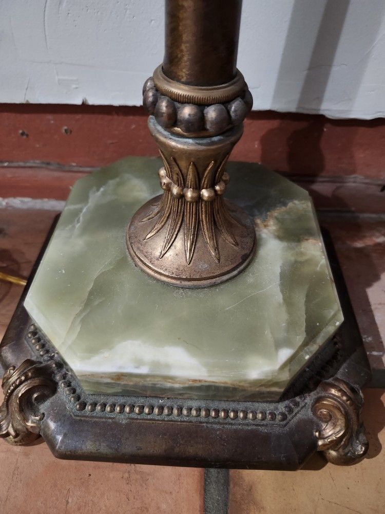 MidCentry Green Marble Lamp