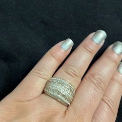 1CW Diamonique 925 Silver Woman Ring Size 7 Please Check My Other Listing Pickup Gaithersburg Md 20877 Thanks 