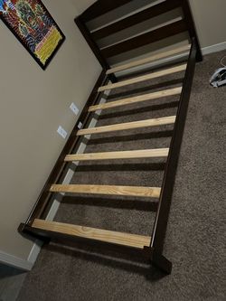 Twin Wood Bed Frame with Slats