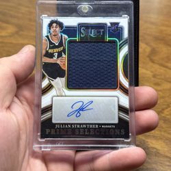 2023 Panini Select Julian Strawther White Prizm RPA Patch Auto 08/49 RC Prime