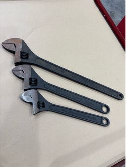 24” 18” 15” blue point adjustable wrench