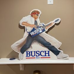 Large 1989 Metal Busch Beer Metal Sign