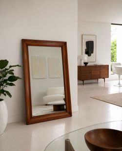 Original Vintage Wood Framed Mid Century Modern Fine Art Antique MCM Mirror 24 x 32 Wooden Frame Decor Decorator Design Designer Collectible HILLCREST