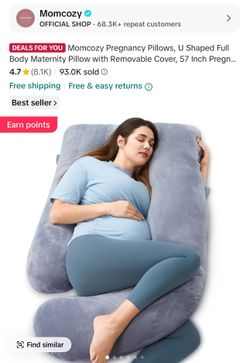 Gray Momcozy Pregnancy Pillow