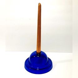 Vintage Cobalt Blue Handblown Glass Candlestick Holder 6”. Excellent condition.