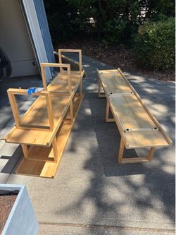 Solid wood IIKA shelf unit pick up outside
