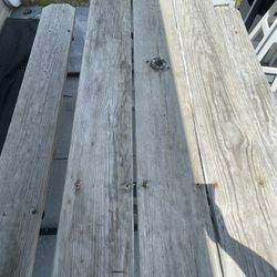 Grey Outdoor Table Bench 