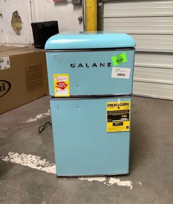 GALANZ BLUE MINI FRIDGE GLR 31TBEER 3.1 cu🧊❄️❄️❄️❄️