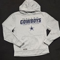 Dallas Cowboys New Era Sweatshirt Hoodie Men's Small Gray NFL Football Combine