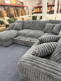Large Or Small Trendy Soft Corduroy Sectional OR Sofas Available in MANY Colors🎨Same Day Delivery🚚NO Credit Needed💰