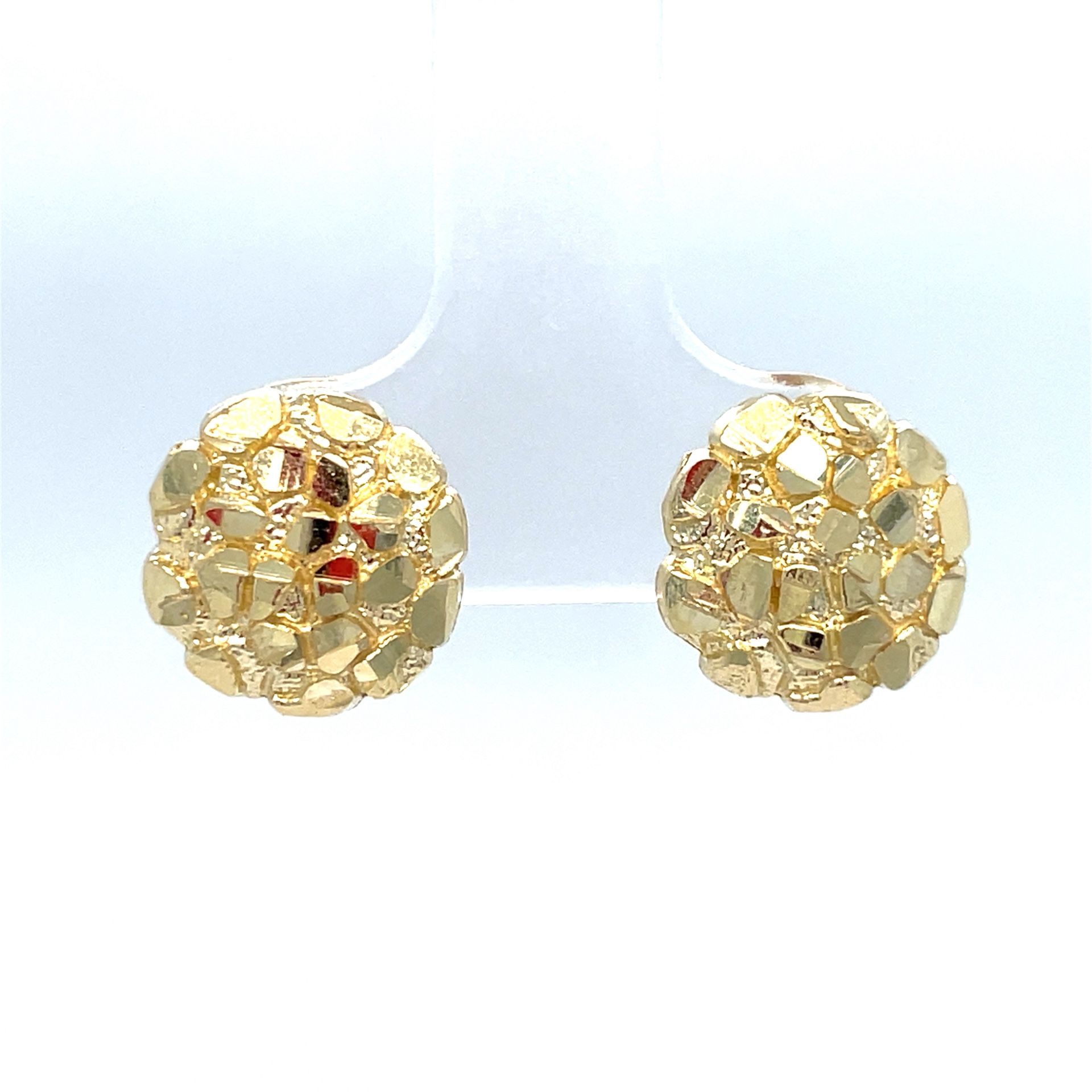 10Kt Yellow Gold Nugget Earrings 1.40g 204550
