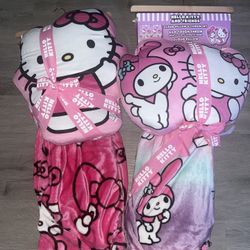 Hello Kitty Blanket & Pillow